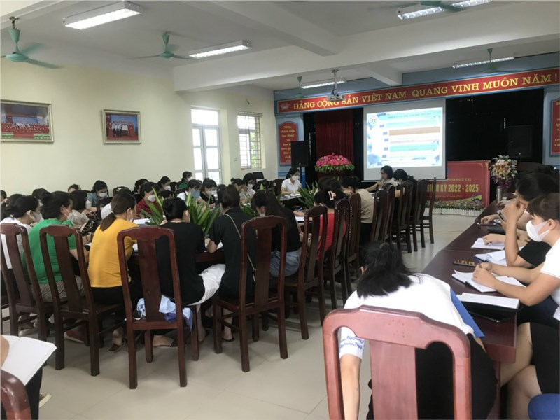 Hội nghị triển khai nhiệm vụ năm học 2022-2023 của Trường mầm non Phú Thị